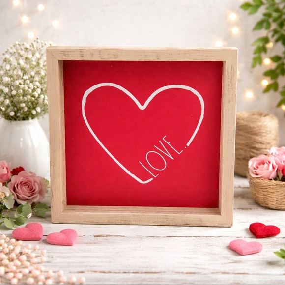 Rae Dunn | Holiday | New Rae Dunn Love Wood Sign 8x8 Valentine ...
